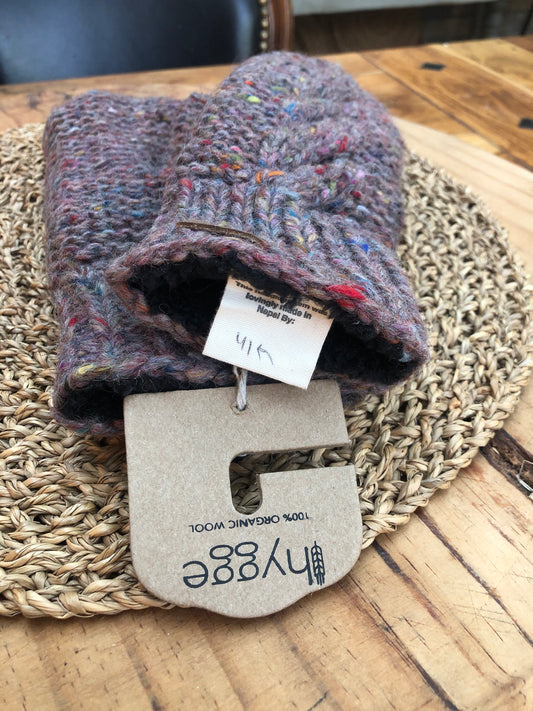Recycled Yarn Mittens with Upcycled Fleece Lining