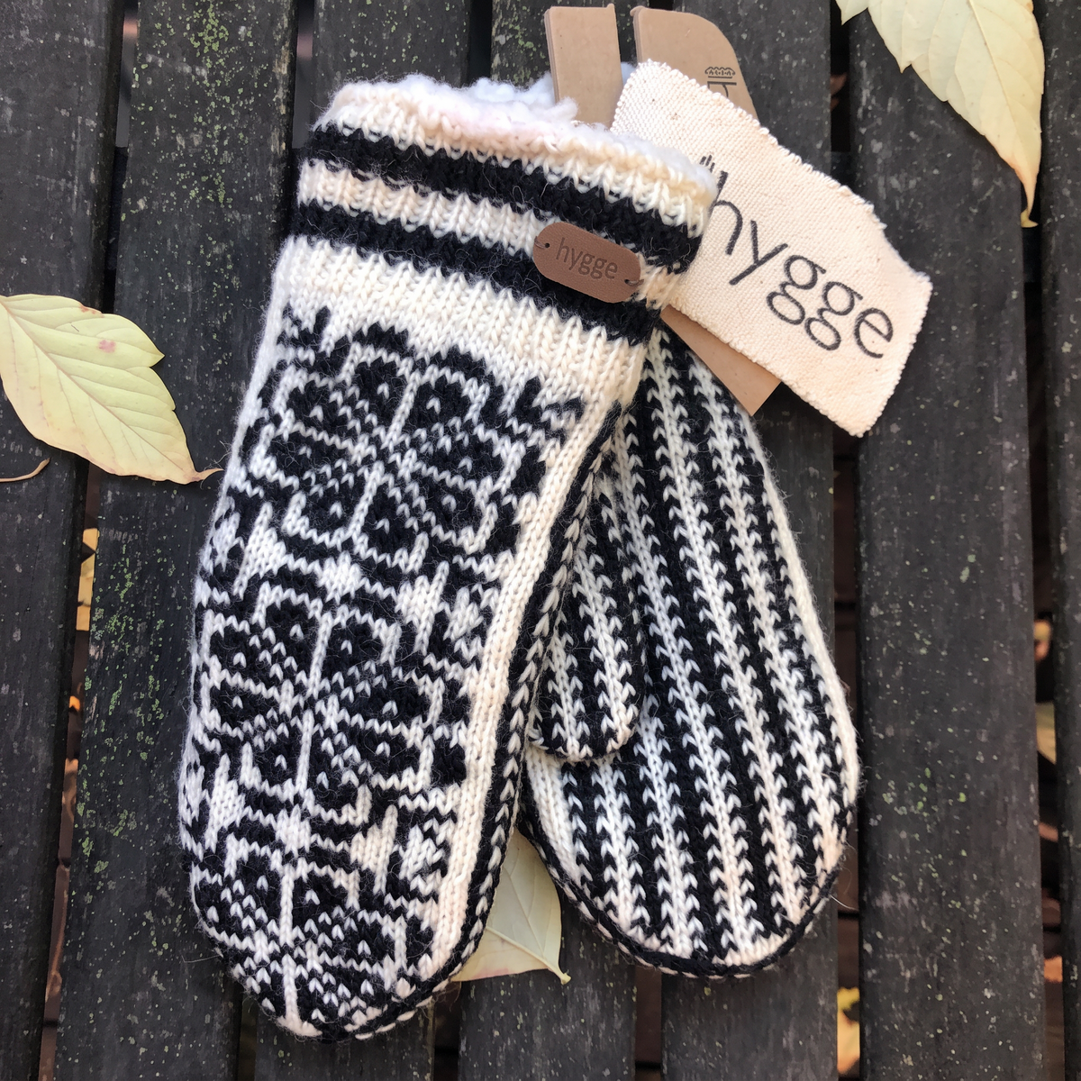 Nordic Merino Wool Mittens, Sherpa Fleece Lined, Hand Knit, Fair Trade
