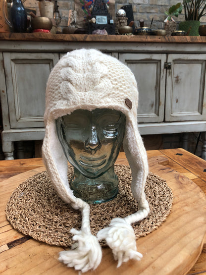 Rachelle Cable Knit Earflap Hat