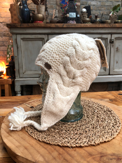 Rachelle Cable Knit Earflap Hat