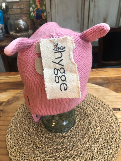 Pink Kitty Earflap Hat