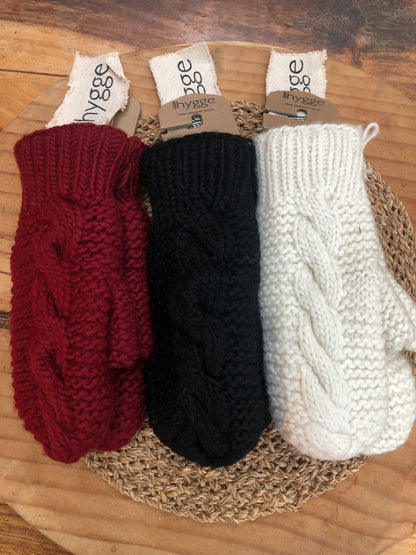 Rachelle Cable Knit Mittens