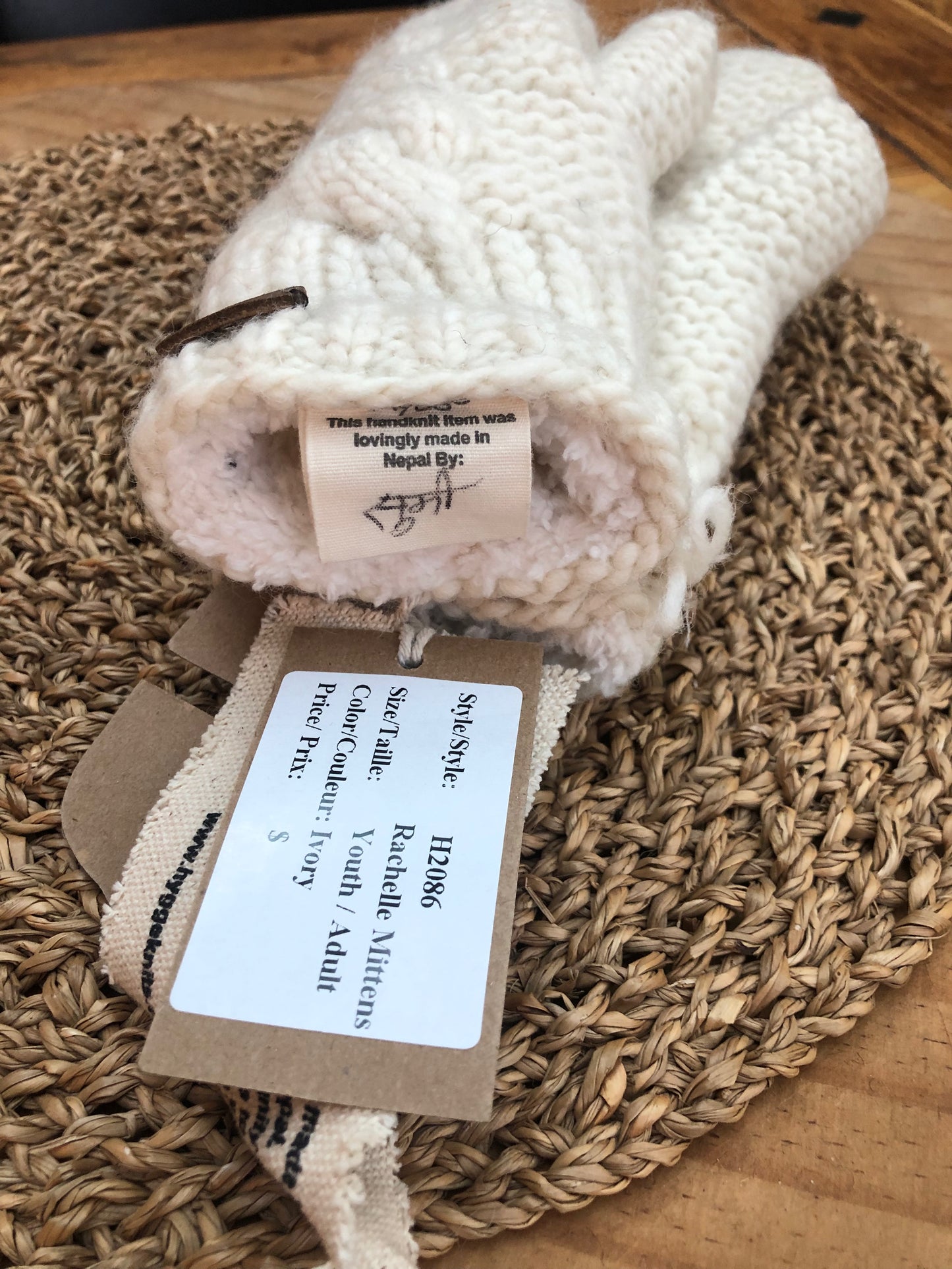 Rachelle Cable Knit Mittens