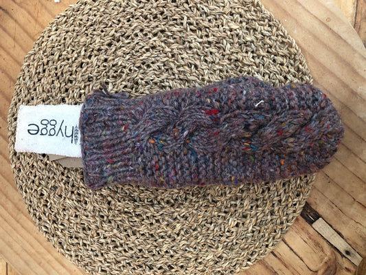 Recycled Yarn Mittens with Upcycled Fleece Lining