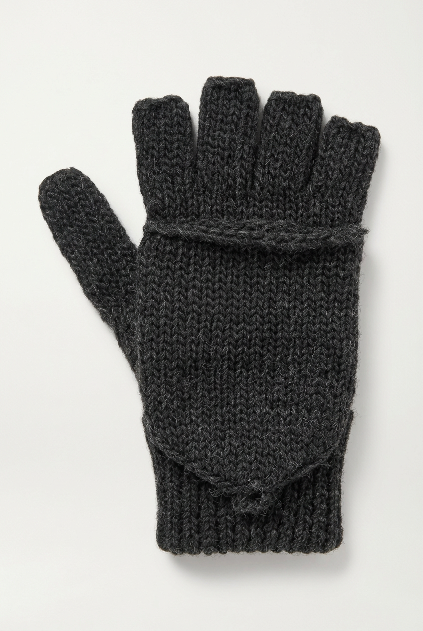 Enhanced flat-lay glove product photo