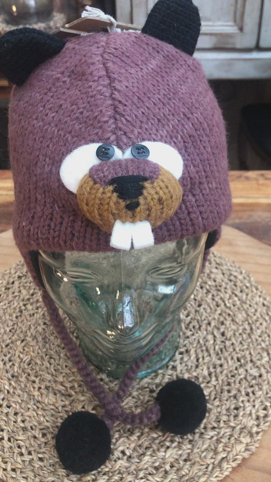 Beaver Earflap Hat