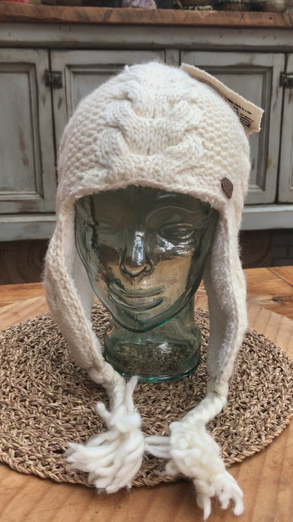 Rachelle Cable Knit Earflap Hat