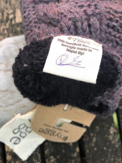 Recycled Yarn Mittens with Upcycled Fleece Lining