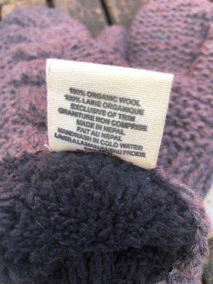 Recycled Yarn Mittens with Upcycled Fleece Lining