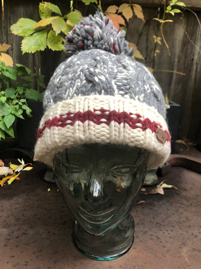 Heritage Cable Pom Pom Beanie