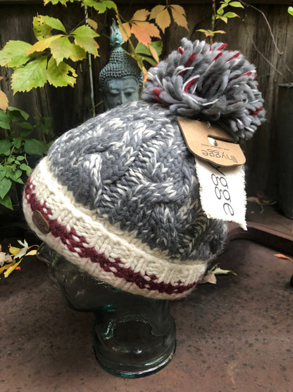 Heritage Cable Pom Pom Beanie