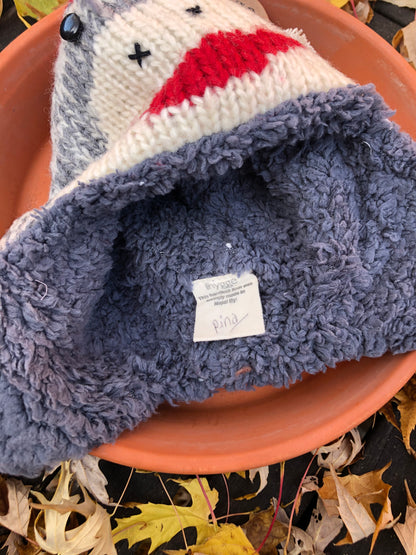 Sock Monkey Earflap Hat