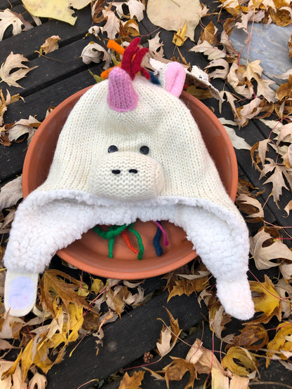 Unicorn Pilot Earflap Hat
