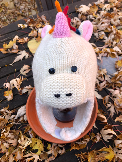 Unicorn Pilot Earflap Hat